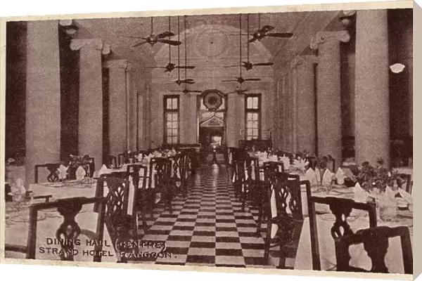 Dining Hall, Strand Hotel, Rangoon, Burma