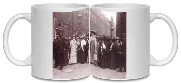 Suffragettes Gathered at Bow Street