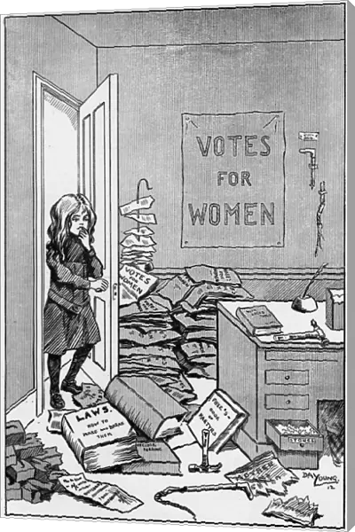 Anti-Suffrage Cartoon Votes for Women