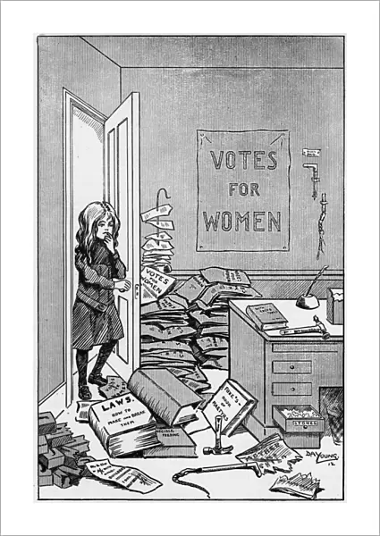 Anti-Suffrage Cartoon Votes for Women