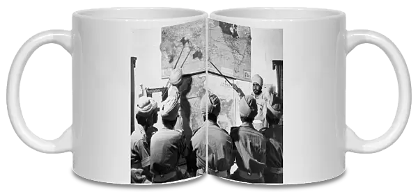 Photograph of map briefing