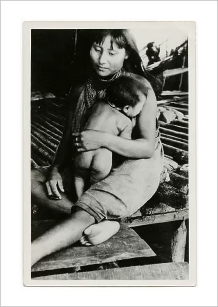 Venezuela, Warao Mother and Child of the Orinoco