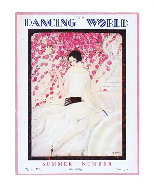 Art deco cover of The Dancing World Magazine, June 1922