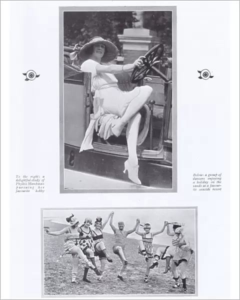 Two portraits - one of the actress Phyllis Monkman and dance