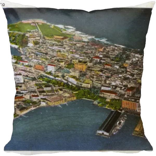 Aerial view of San Juan, Puerto Rico, North Atlantic Ocean