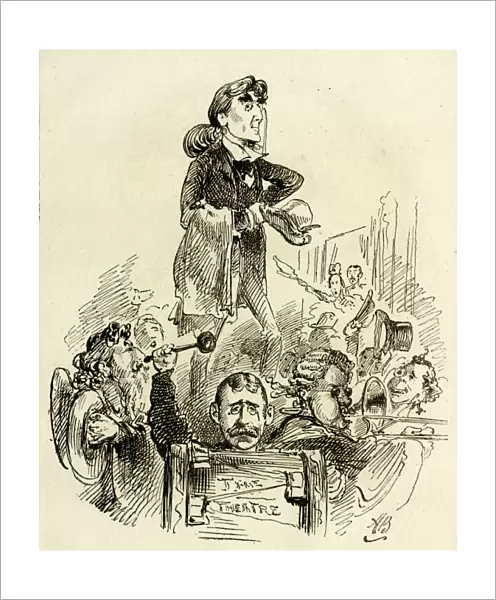 Cartoon, Henry Irving returning to the London theatre
