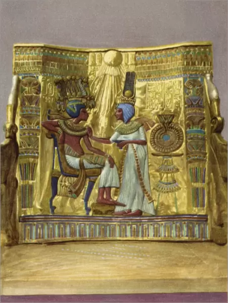 Panel from the back of a throne of Tutankhamun