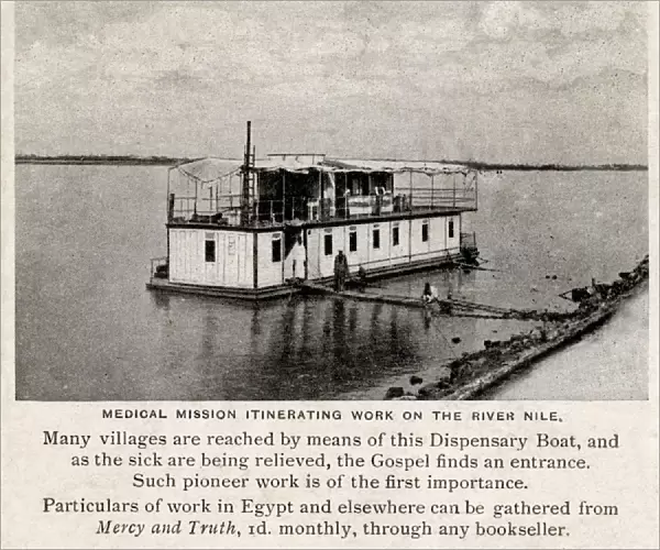 Dispensary boat on the Nile, Egypt
