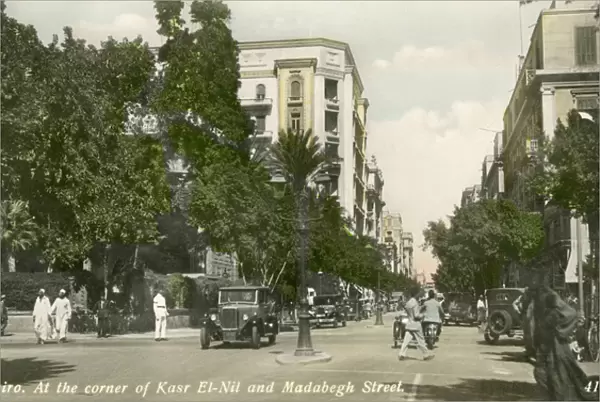 Corner of Kasr El-Nil and Sherif Pasha Street in Cairo