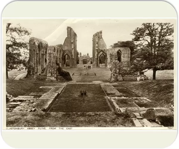 Glastonbury, Somerset - Abbey Ruins from the East