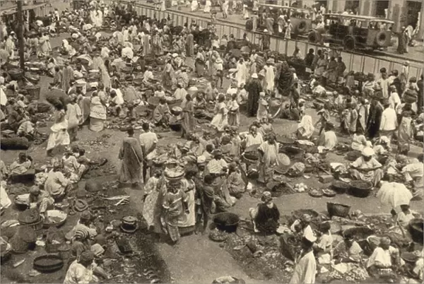Crowded market in Dakar, Senegal