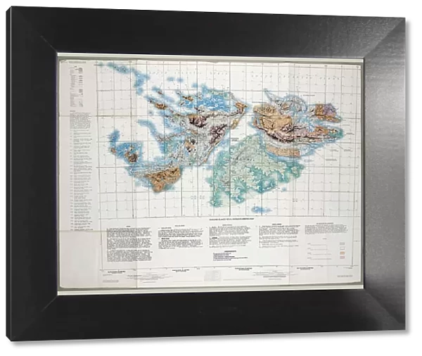 Falkland Islands Royal Engineer briefing map, 1982