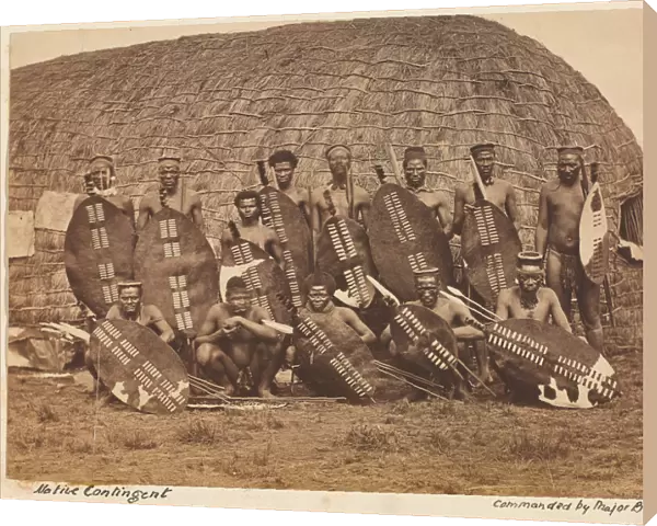 Natal Native Contingent (NCC) armed with assegais
