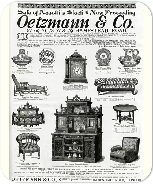 Advert for Oetzmann & Co. Victorian furniture 1885