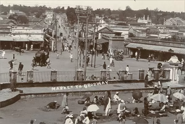Market and Broadway, Bangalore, Karnataka, India