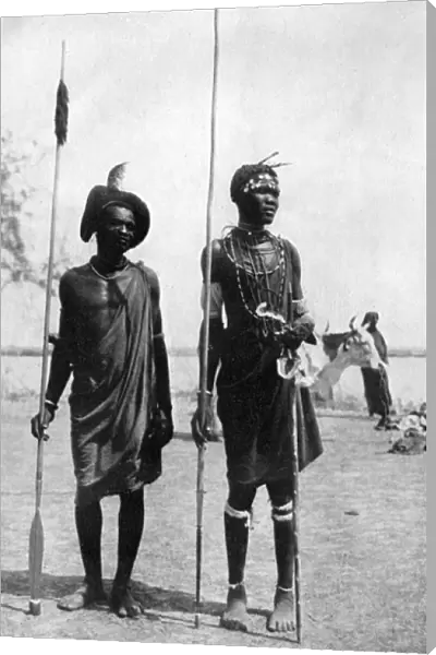 Shilluk warriors, South Sudan