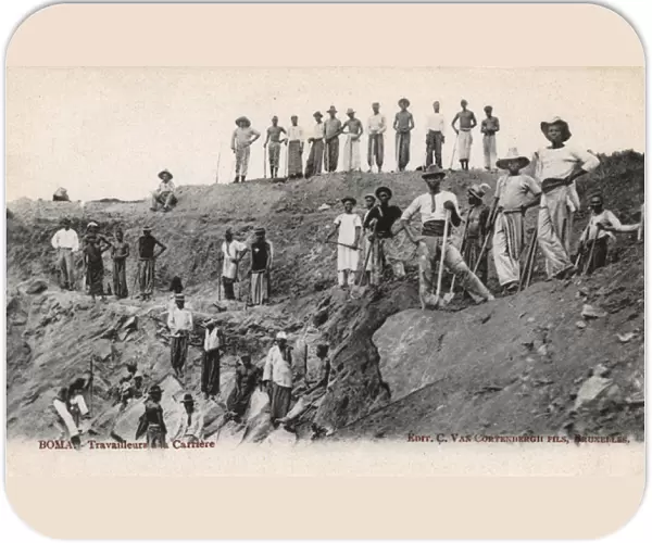 Quarry workers, Boma, Belgian Congo, West Africa
