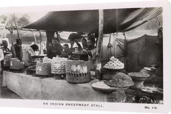 Indian sweetmeat stall, Jabalpur, Madhya Pradesh, India