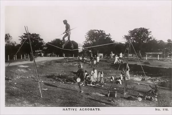 Native acrobats, Jabalpur, Madhya Pradesh, India