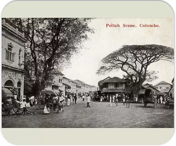 Street scene, Pettah, Colombo, Ceylon (Sri Lanka)
