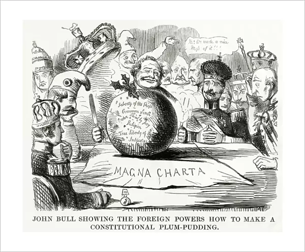 John Bull showing how to make constitutional plum pudding