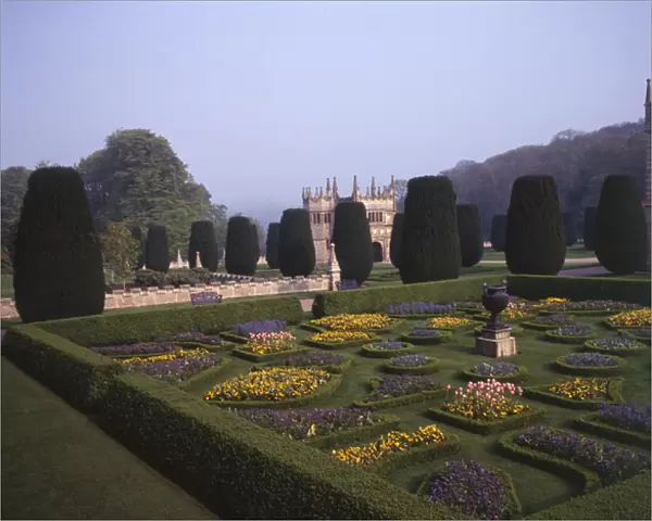 Formal garden and gatehouse, Lanhydrock House, Cornwall