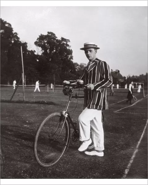 Young man at Hanger Hill Tennis Club, Ealing, West London