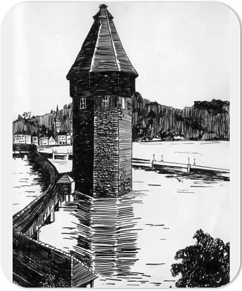 Drawing by Harold Auerbach, Lucerne, Switzerland