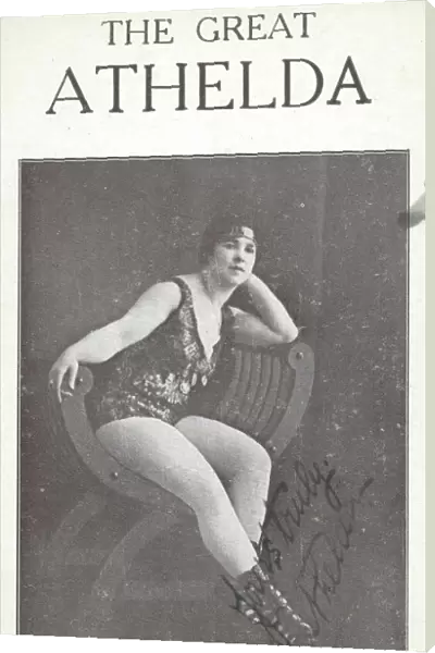 The Great Athelda music hall strongwoman