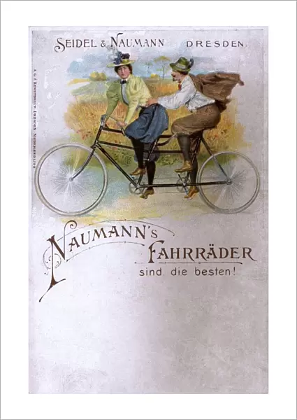Naumanns Tandem Bicycle - Advertising postcard