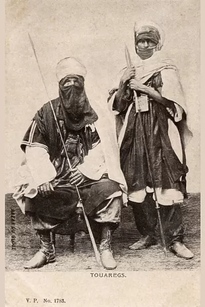 Tuareg Tribesmen - Sahara - West Africa - with spears