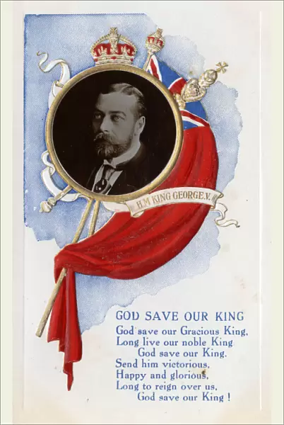 Coronation Souvenir Postcard - King George V