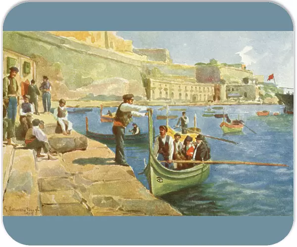 Malta - Valletta - a traditional Dghajsa boat