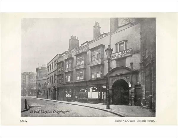 Old Shops on Cripplegate, London
