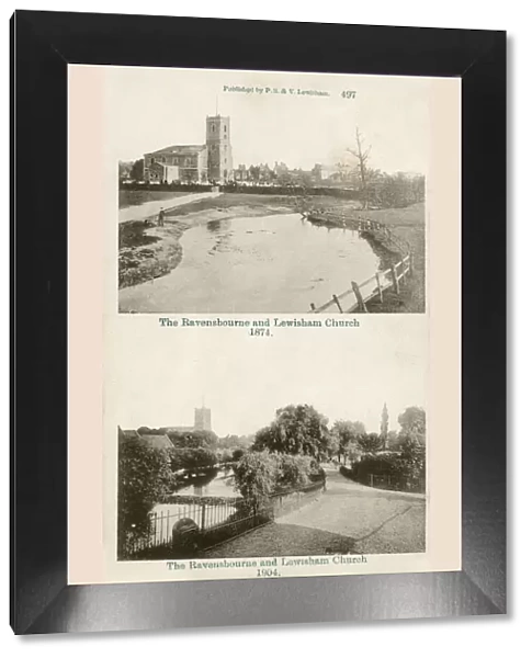 View of Ravensbourne River and St. Marys Church, Ladywell