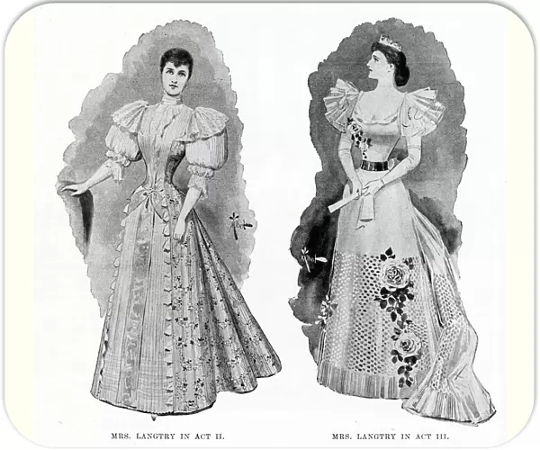 Lily Langtry in A Society Butterfly - gowns by Worth