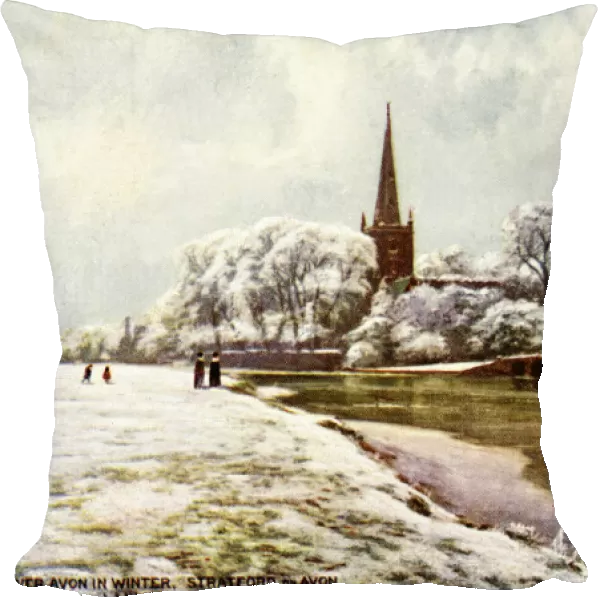 River Avon in winter, Stratford-on-Avon, Warwickshire