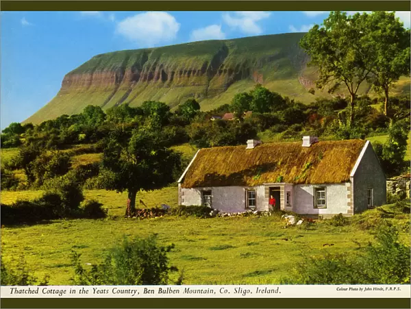 Thatched Cottage in the Yeats Country, Ben Bulben Mountain