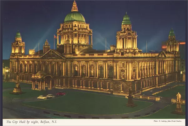 The City Hall by night, Belfast, N. I