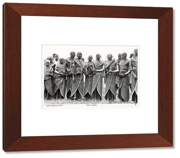 A quite superb photographic postcard of a group of Masai Women from Kenya, East Africa