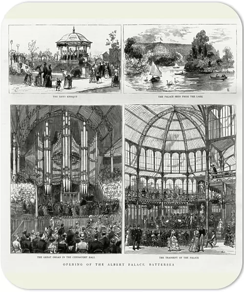 Opening of the Albert Palace in Battersea, London in 1885