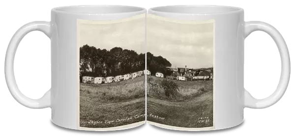 Lagoon View Caravan Camp, Instow, Devon. Date: circa 1950