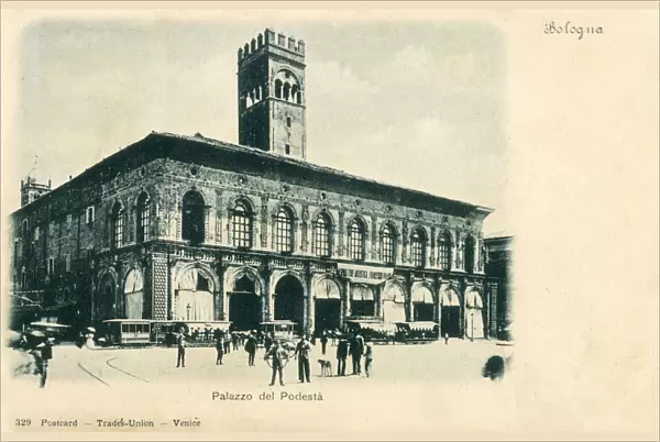 Palazzo del Podesta, Bologna, Italy. Date: circa 1901