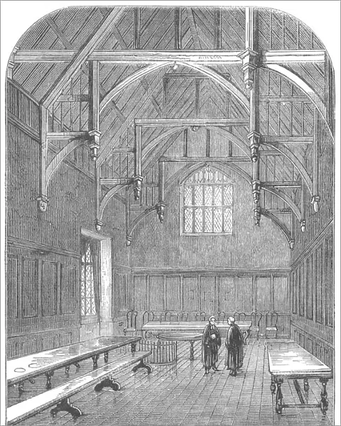 Grays Inn. Engraving depicting the Hall of Grays Inn