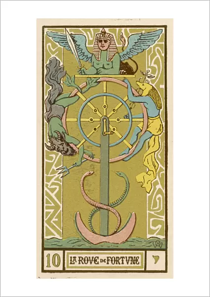 Wheel of Fortune on a tarot card