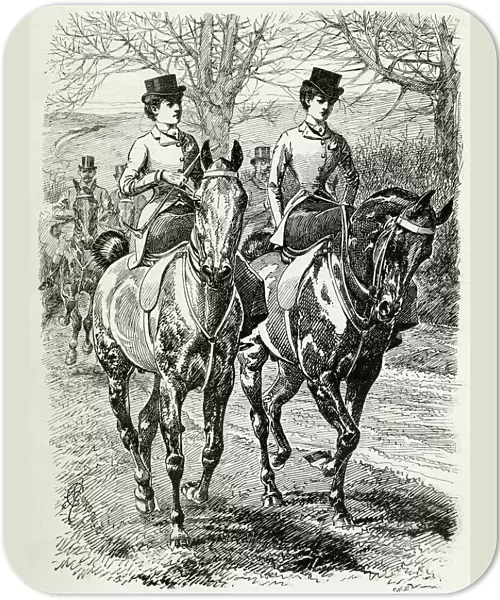 Women riding side saddle 1895