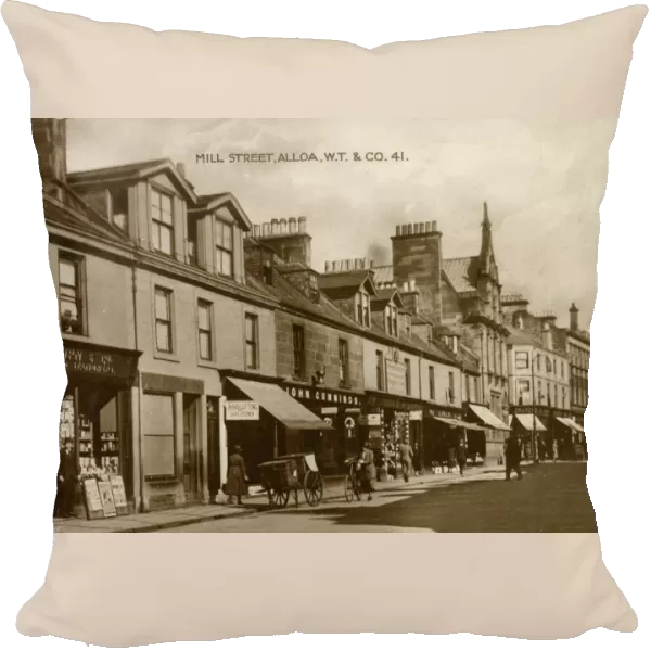 The shops on Mill Street, Alloa, Scotland