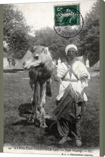 A Tuareg with his camel - French Colonial Exhibition