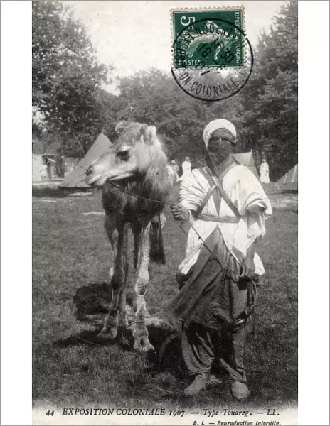A Tuareg with his camel - French Colonial Exhibition