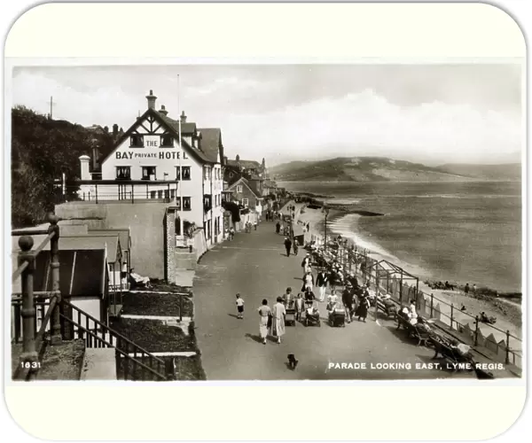 Lyme Regis, Dorset - The Parade - looking East